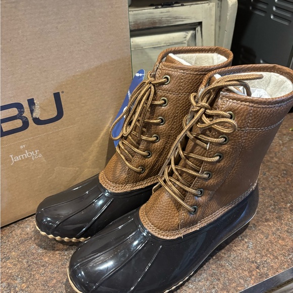 JBU Tan and Black Waterproof Boots - Picture 2 of 6
